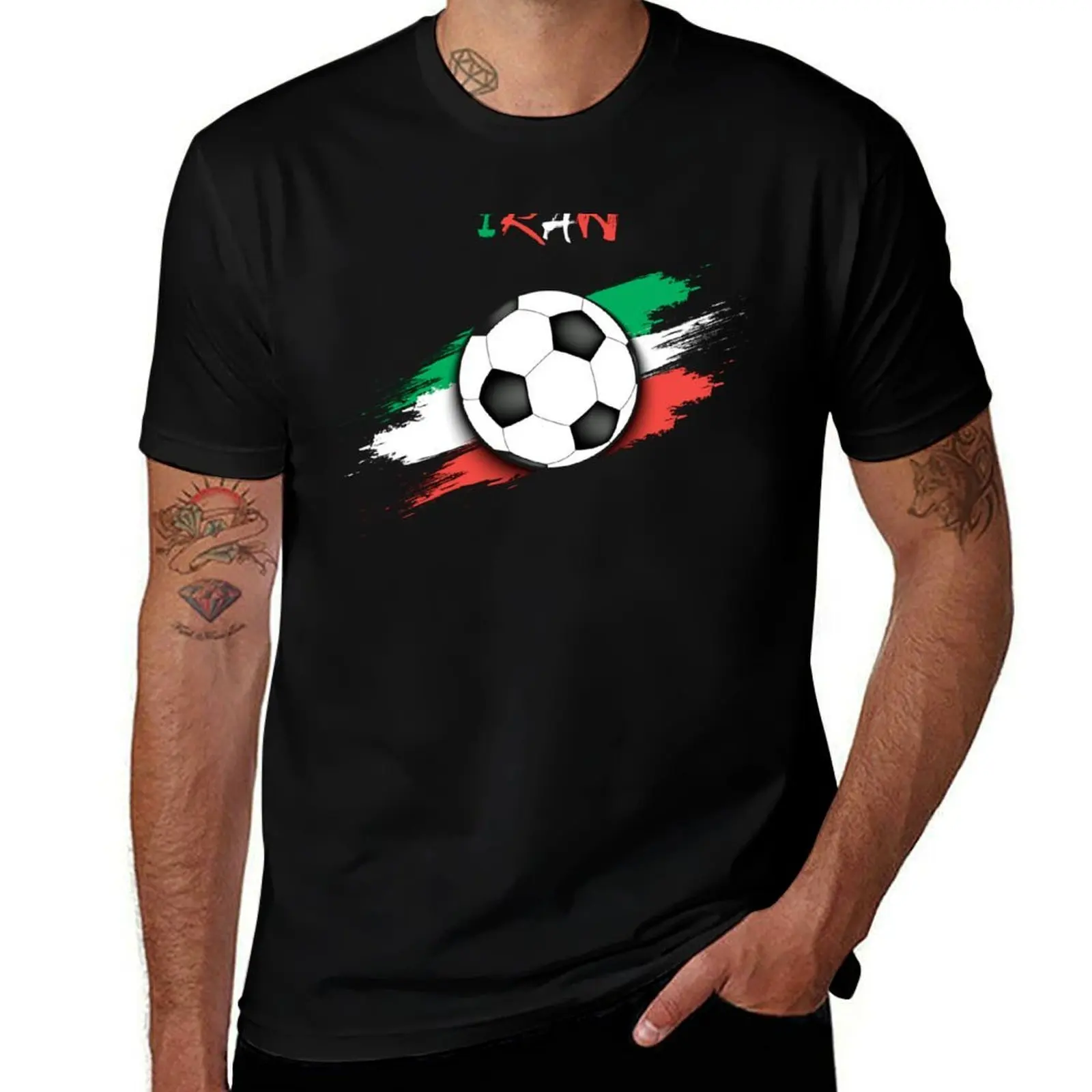 

Iranian man cotton t Soccer Football Shirt dark t funny humor shirts for funny Soccer - Iran - T-Shirt Iran shirts Shirt Shirt