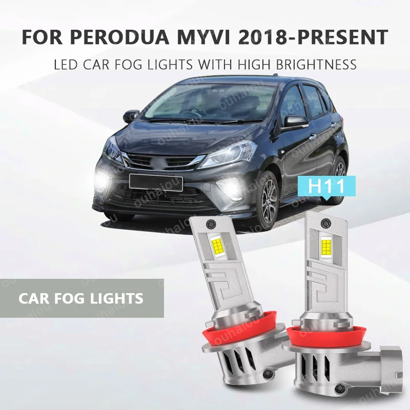 

2Pcs H8 H11 LED Headlight LED Lights Head Lamp for Car LED Headlight Bulb with heat sink For Perodua MYVI 2018-2025
