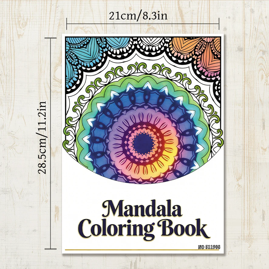 Mandala Adult Coloring Book - 8.3×11.2 Inches, 22 Pages. A Top Choice for Intricate Pattern Enthusiasts