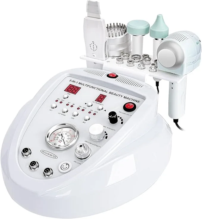 5 In 1 Diamond Glow Facial Device Microdermabrasion For Salon Home Use Face Skin Care Professional Skin Care Equipment