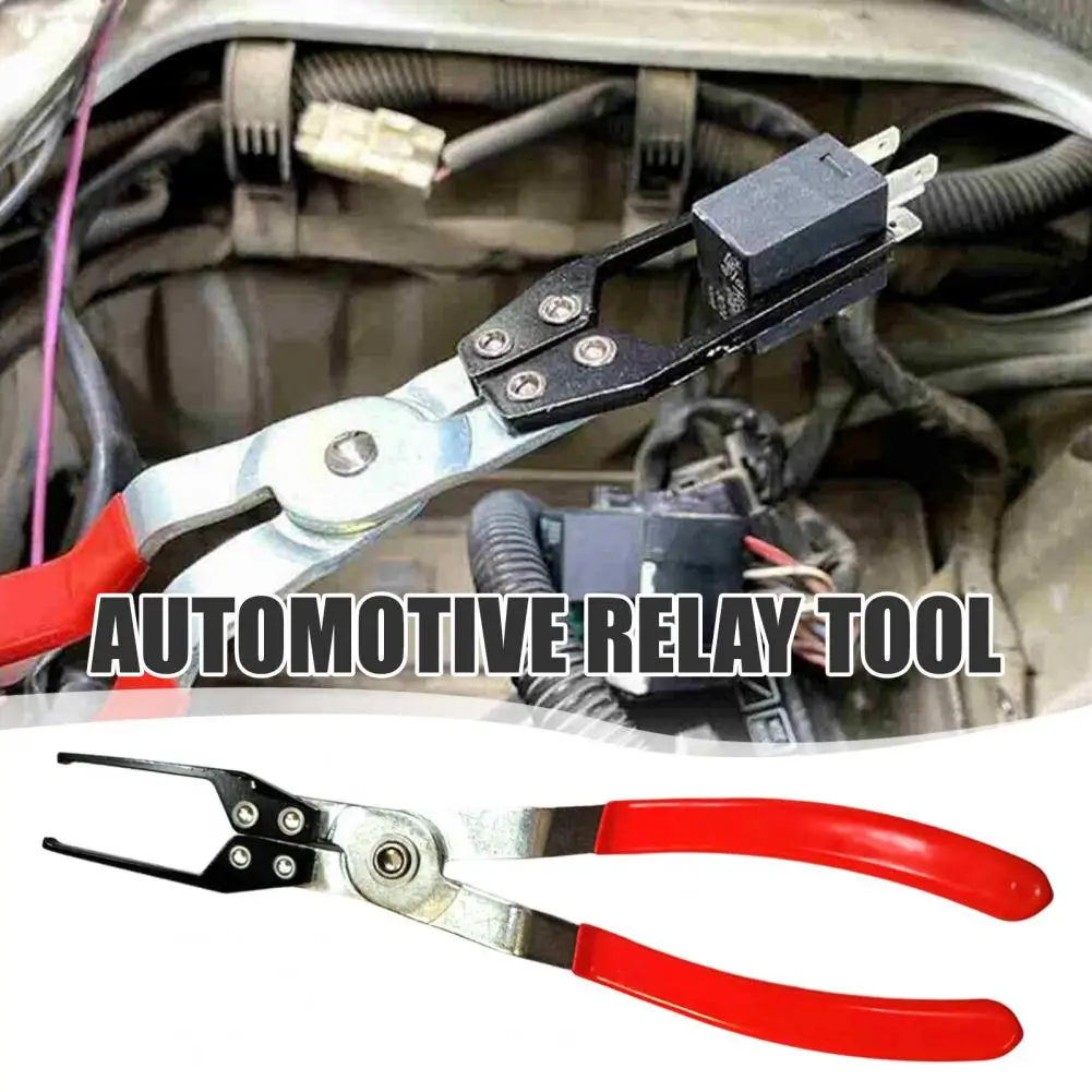 Power Cutter Pliers Automotive Relay Puller Pliers Removal Tool with Slim Tip Handle Windshield Wiper Arm Battery Terminal