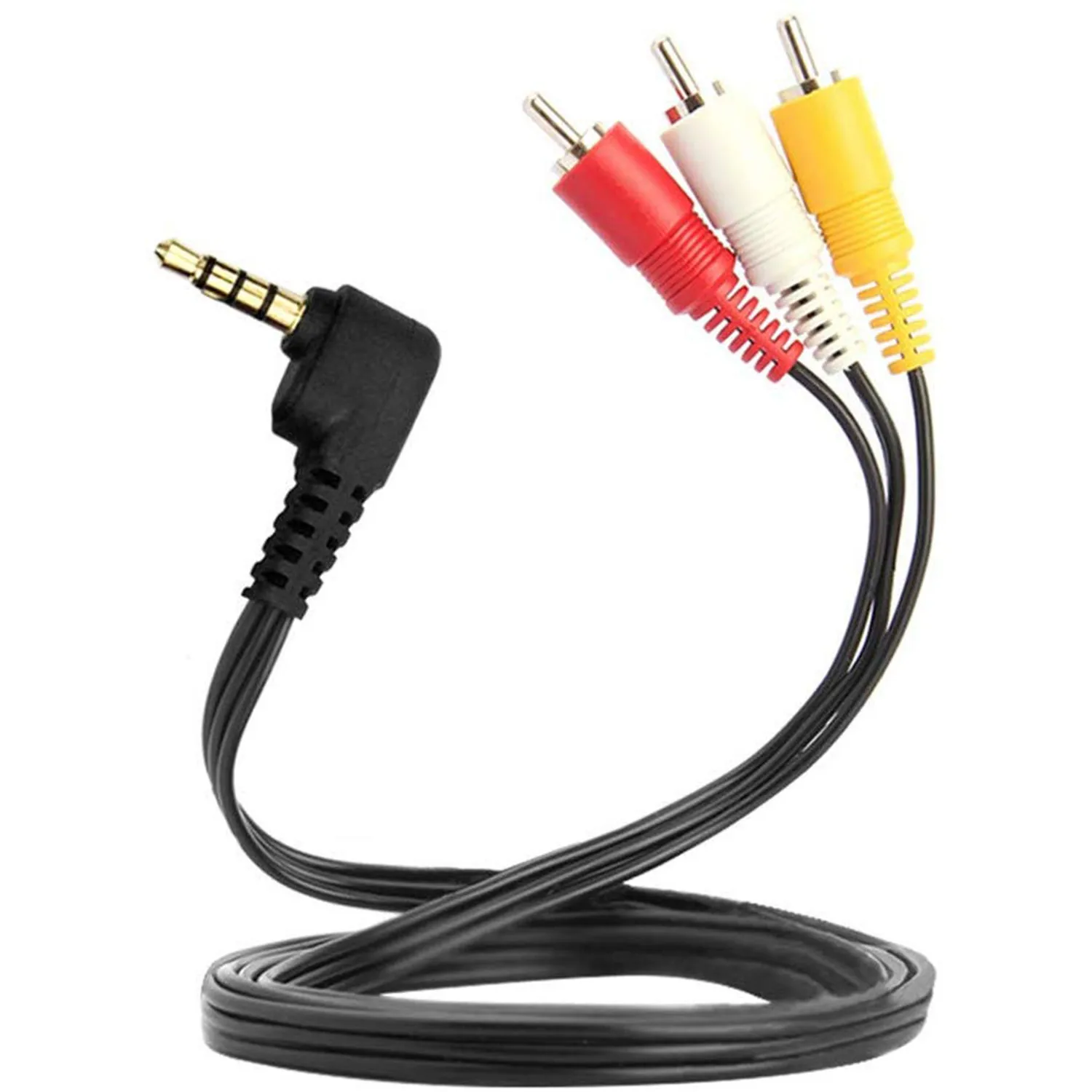 3.5 mm to RCA AV Camcorder Video Cable, 4Ft Male Male Plug Stereo Audio Video AUX Cable for Canon AVC-DC300 G6 G7 G9 A620 A610