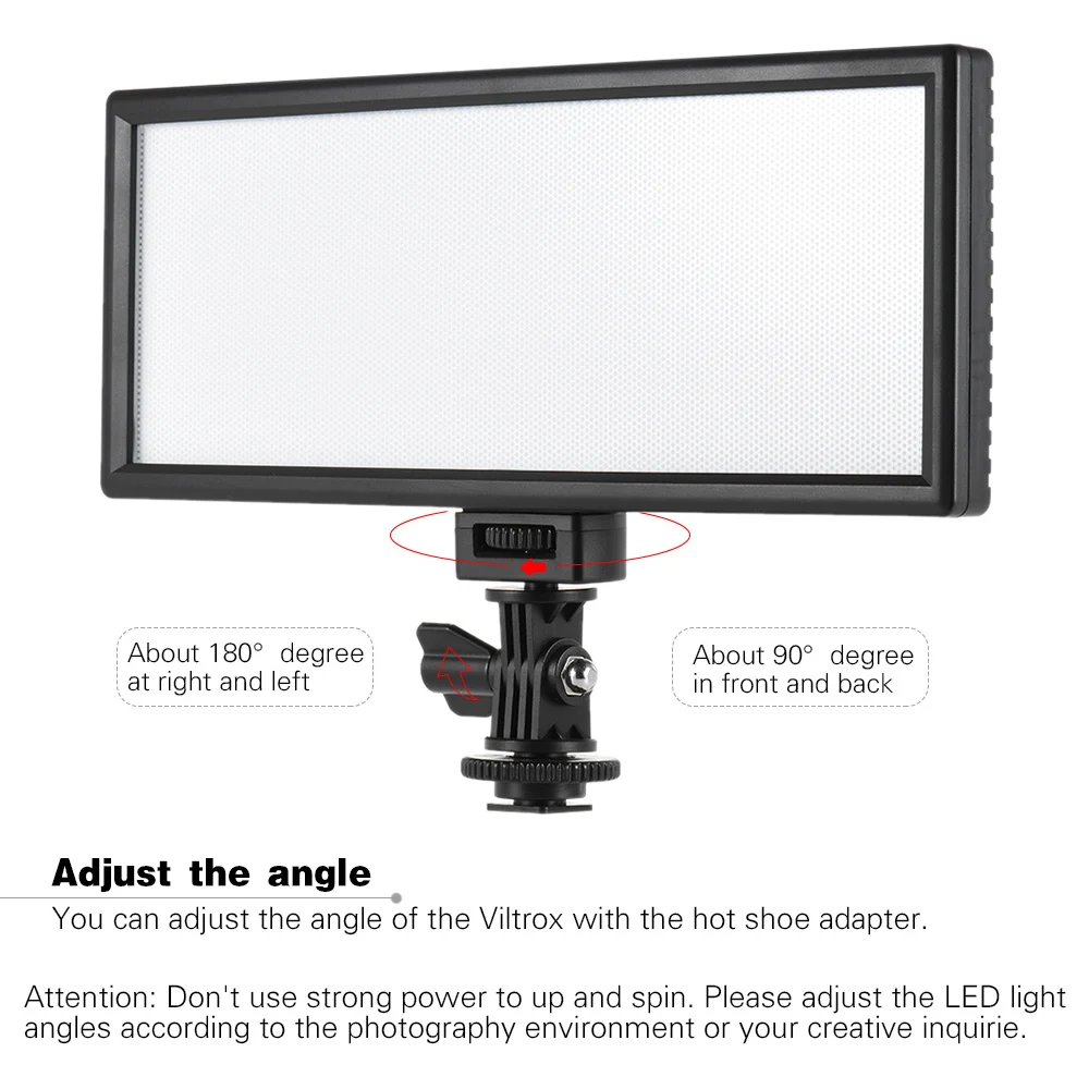 L132T Professional Ultra-thin LED Video Light Photography Fill Light Dual Color Temp. Max Brightness 1065LM 3300K-5600K CRI95+