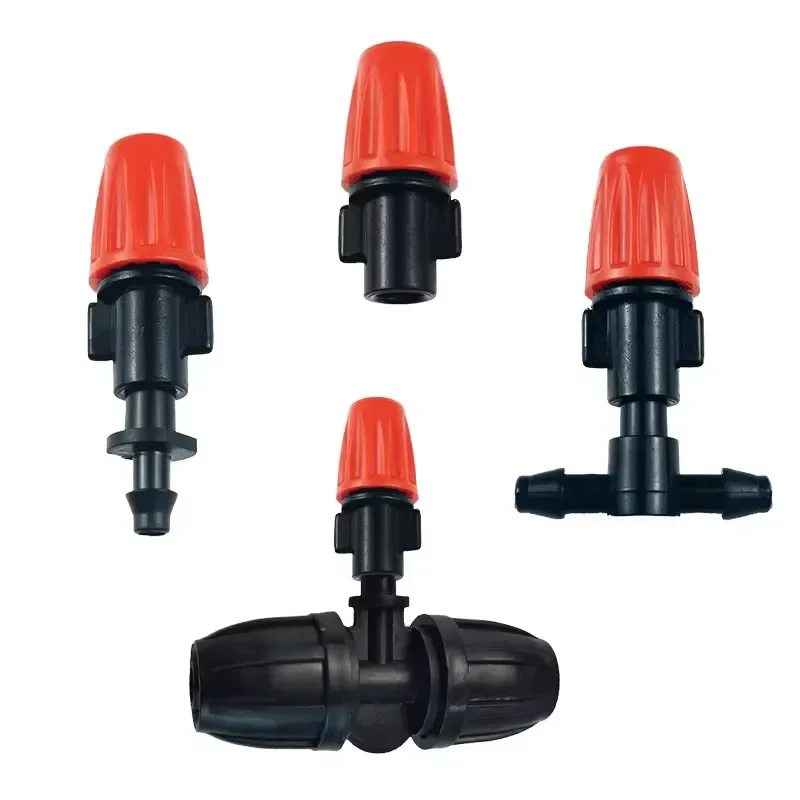 6mm 1/4inch 3/8 Inch Misting Nozzle Kit Plastic Adjustable Misting Nozzle Garden Watering Irrigation Cooling Spray Fog Nozzle