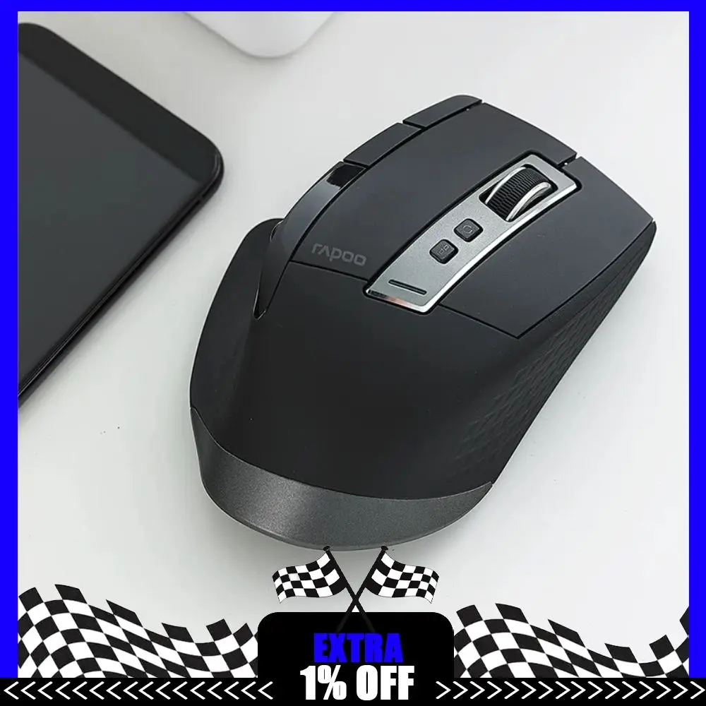 

RAPOO MT750 Mouse 3 Mode Wireless Bluetooth Mouse 4000DPI 800mA Rechargeable Laser Business Gaming Office Large Hand Mouse Gift