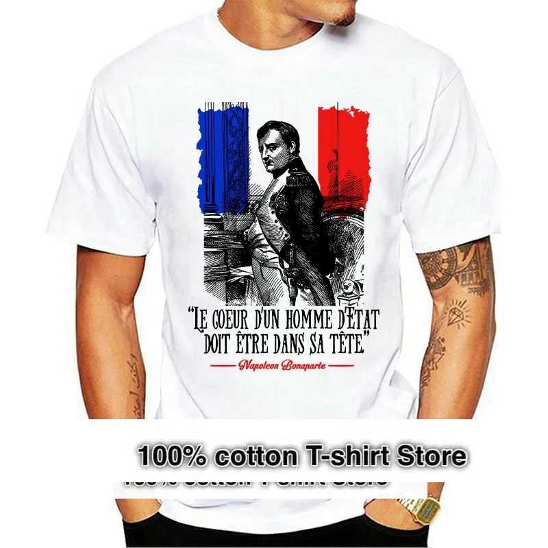 T Shirt NAPOLEON BONAPARTE HOMME D`ETAT -  COTTON GREY 2024  Classic Quality High