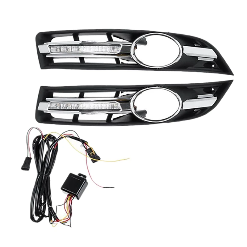 

Car LED DRL Daylight + Fog Lights + Harness Kit For Passat B6 2006-2010