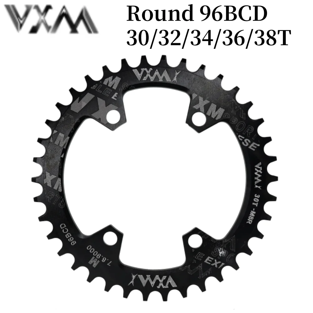 VXM 96BCD Bicycle Round Chainring MTB Mountain Bike Chainwheel 96BCD 30T 32T 34T 36T 38T Bicycle Crankset Tooth Plate Parts