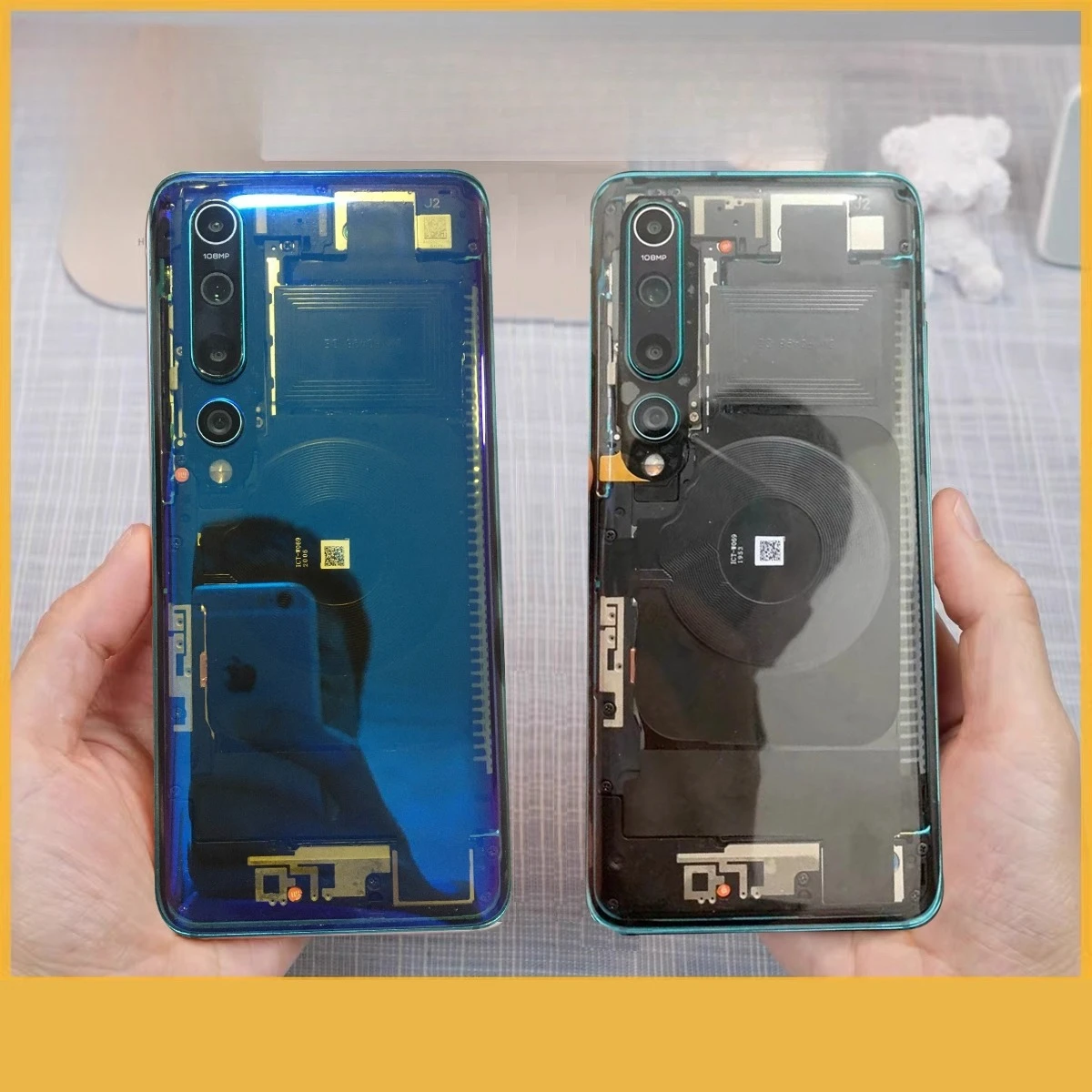 Transparent Glass cover For Xiaomi Mi 10 Pro 10Pro Battery Cover Back Glass Panel Rear Housing