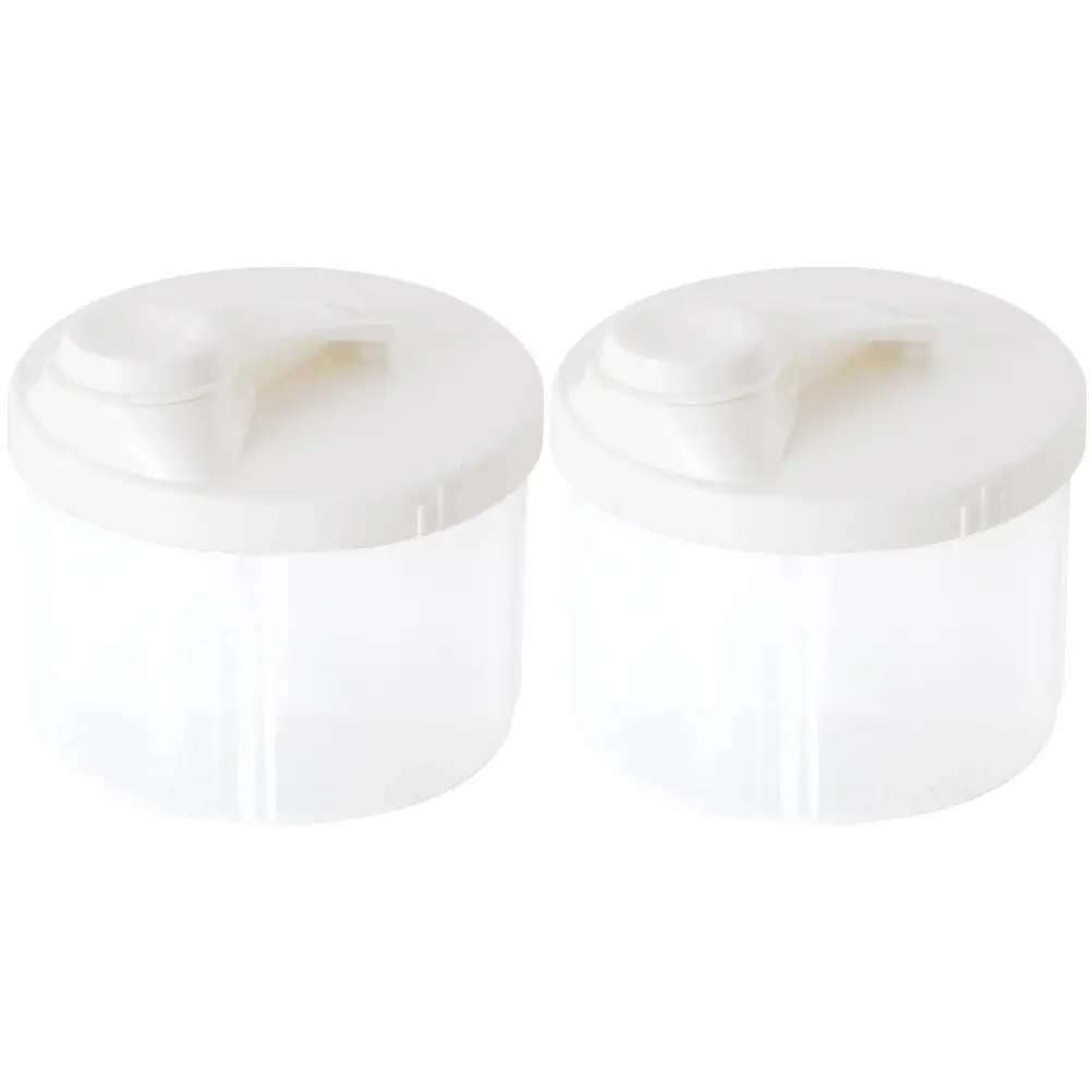 

2Pcs Compact Travel Formula Container Four-Segment Rotating Design Portable Sealed Milk Powder Box Baby Formula Storage