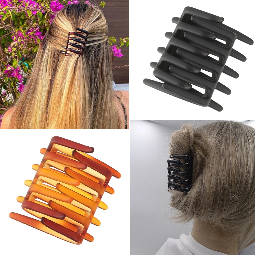 

Double-Sided Hair Clip Hair Comb For Women Frosted Toothed Non-slip Comb Black Ponytail Hairpin Hair Accessories Lot Hair Clip