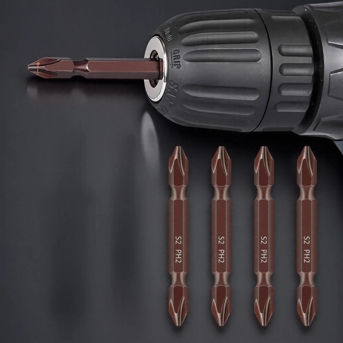 

2/10Pcs S2 Alloy Steel PH2 Screwdriver Heads 65mm 100mm 150mm Magnetic Double Head High Hardness Electric Drills