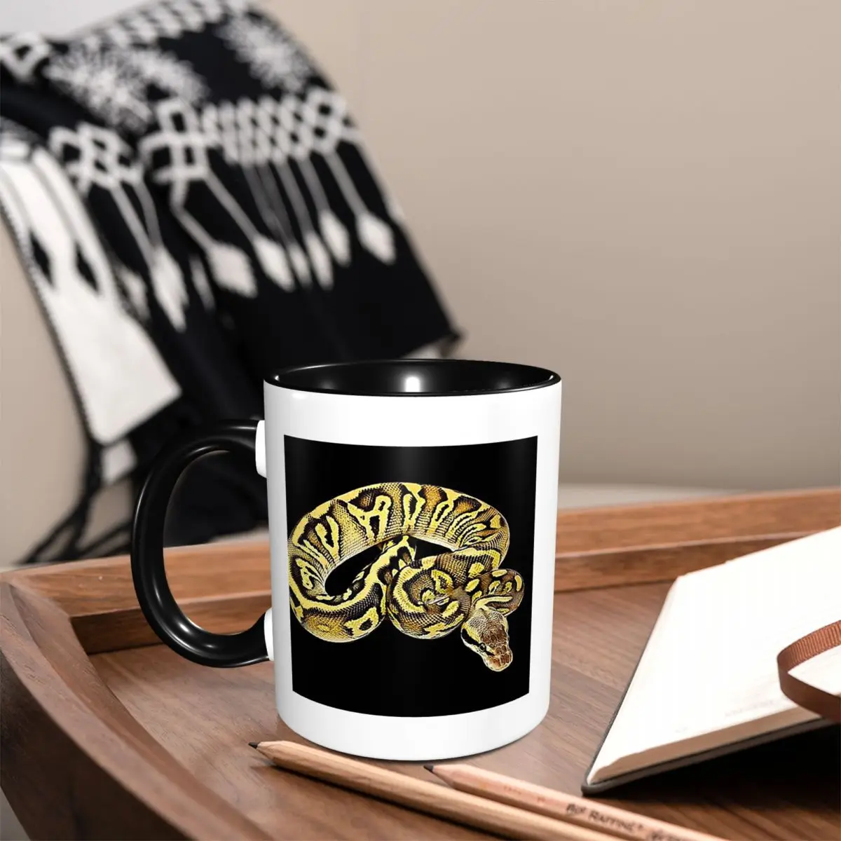 Ball Python Pastel Leopard Mug Funny Ceramic Coffee Cups Tea Mugs Milk Cup Drinkware Gift for Friends
