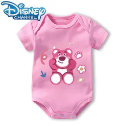 Baby Clothes Bodysuit for Newborn Infant Jumpsuit Boys Girls Disney Lotso Short Sleeves Romper Onesies 0 To 12 Months