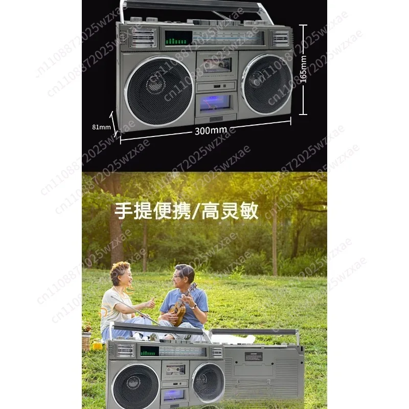 Retro Bluetooth Speaker Stereo Subwoofer Plug-in Card Audio Portable Subwoofer USB High Sound Quality view 3
