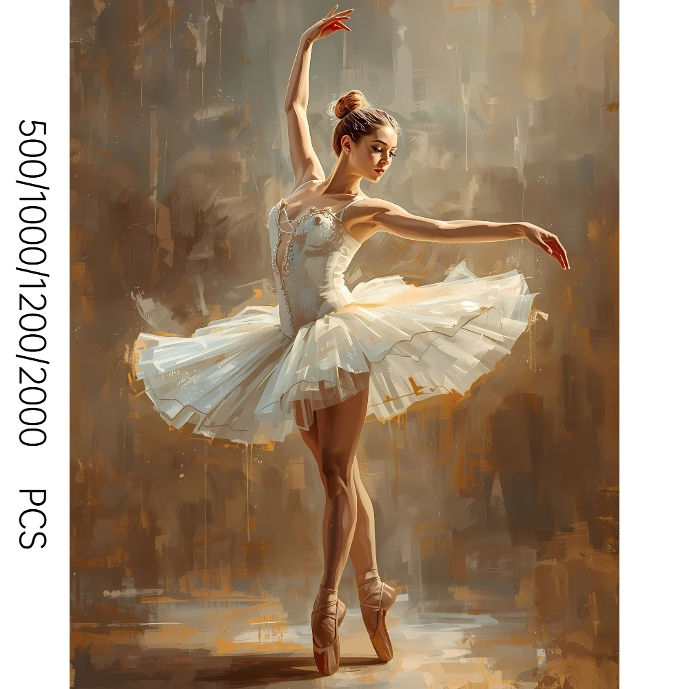 

500/1000/1200/2000 PCS Jigsaw Puzzles Ballet Dancer Portrait Family Activity Relaxing Games for Living Room Home Decor Gift
