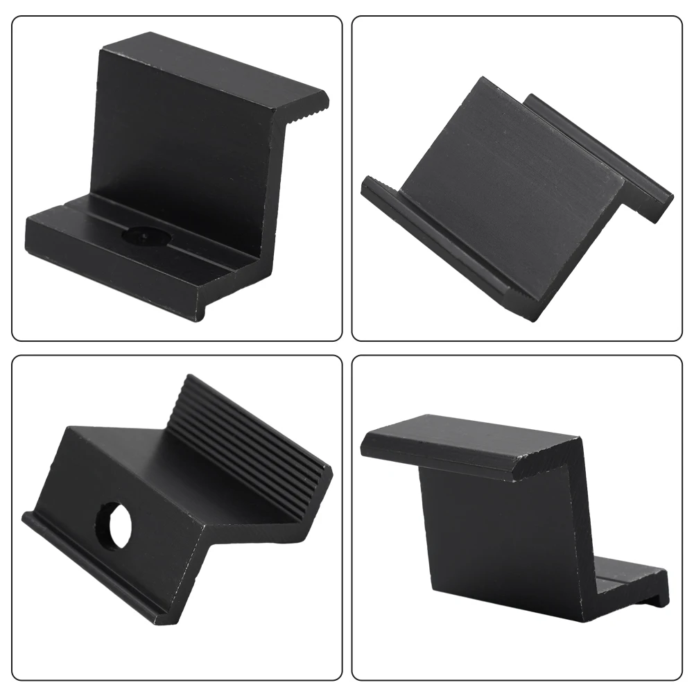 Useful High Quality End Clamp 10Pcs Spare Parts Mount PV Racking Solar Panel 30mm/32mm/35mm/40mm Aluminum Alloy