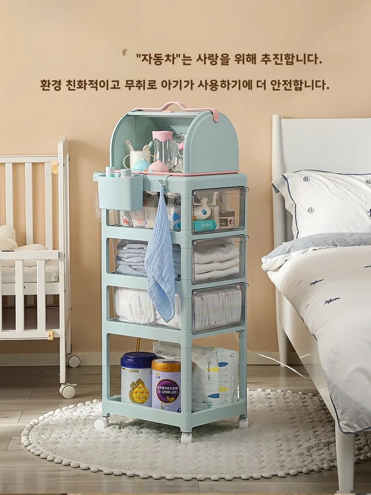 

Ya Little Cart Storage Ra Baby Supplies Feeding Table Bedroom Postpartum ential Baby Der Storage Cabinet Plastic Mate...