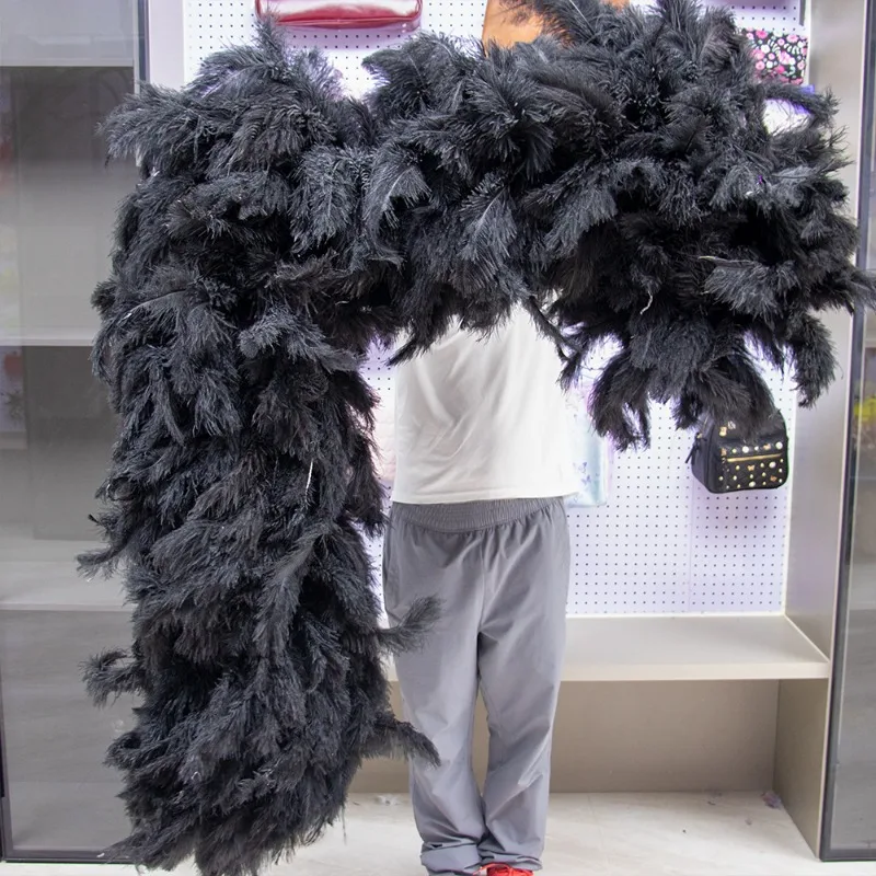 30-35Cm ostrich hair loose root hair strip stage performance oversized feather scarf