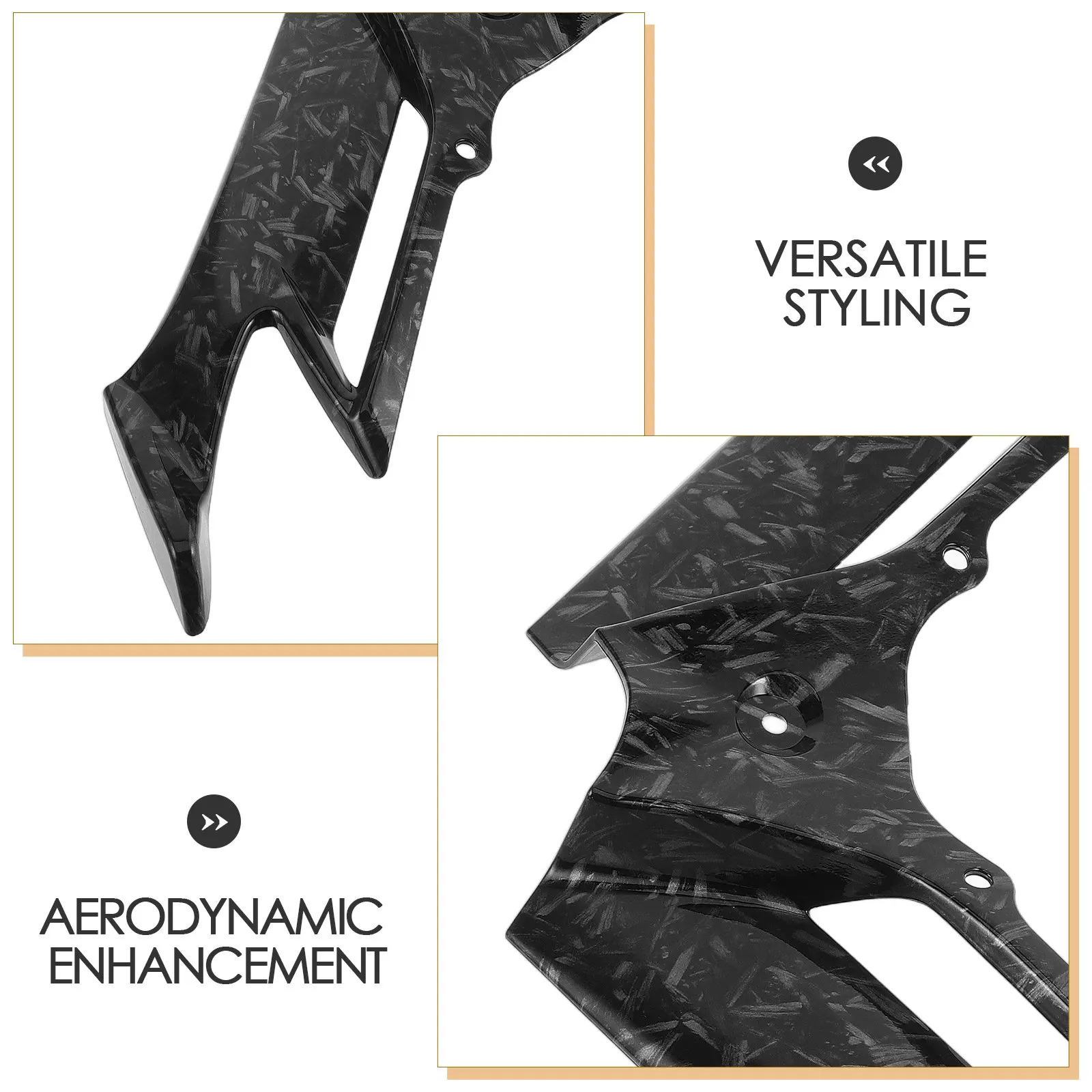 Motorcycle Windshield Deflector Lower Fairing Winglets Front Spoiler Kit Robust Thick Material Impact Protection Easy Install