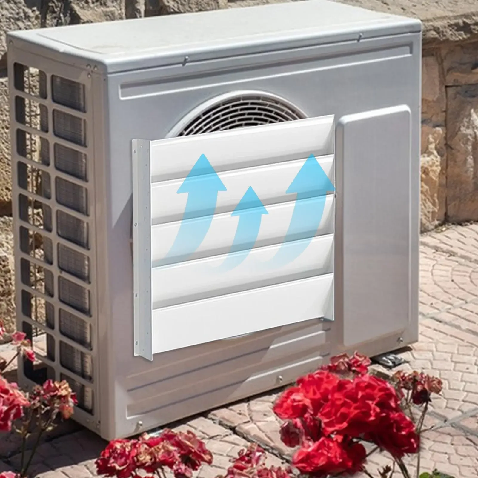 Air Conditioner Deflector Ac Outdoor Unit Air Outlet Baffle Guide Cover Deflector Panels for Window Ceiling Wall Home Vents Duct
