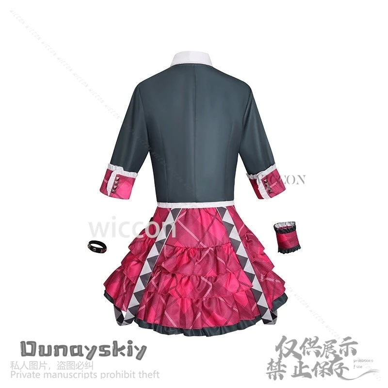 Project Sekai Game Cosplay Mikuuu Costume Leo Need Anime Uniform Hot Pink Jirai Kei Girls Dress Plaid Skirt Lolita Customized