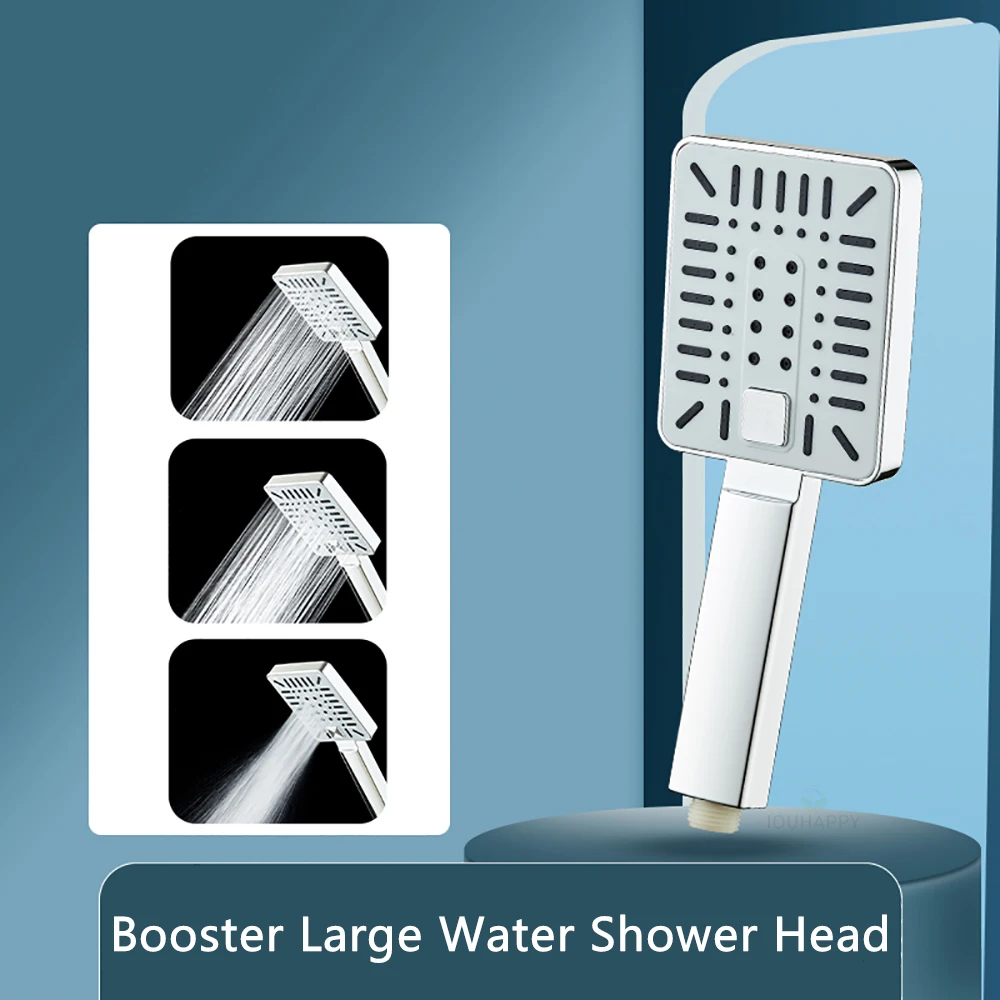 3-режимная насадка для душа, экономия воды, ручная насадка для душа с большим расходом воды, усилитель высокого давления, аксессуары для ванной комнаты в отеле