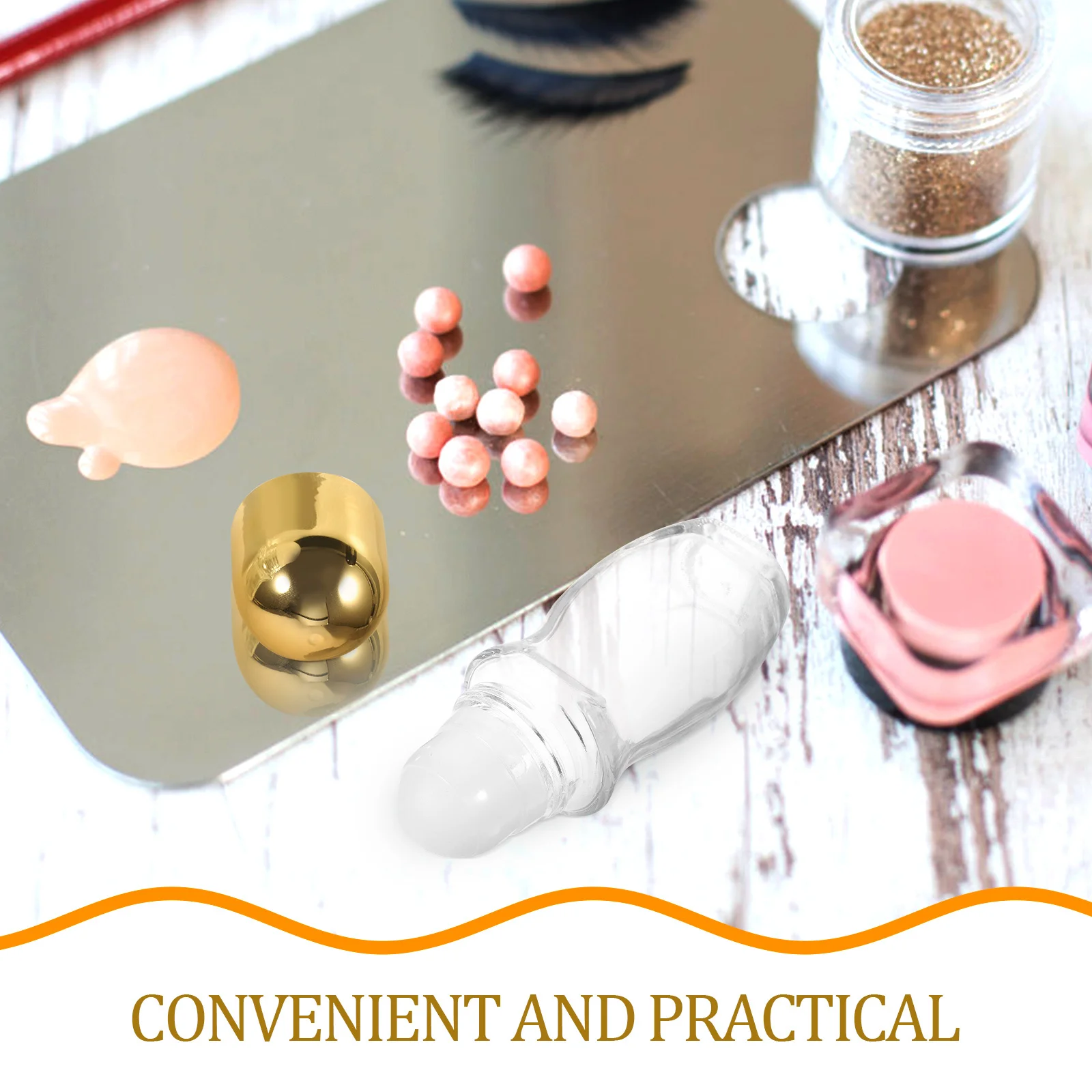 

8Pcs 30ml 50ml Glass Roll-on Bottles Essential Oils Travel Containers Durable Lid Smooth Rolling Ball Roller Bottles