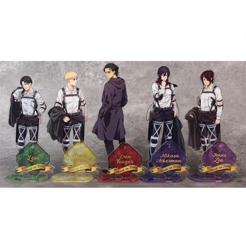 Anime Attack on Titan Final Season Ver. Acrylic Stand Levi Figure Eren Annie Decoration Armin Statue Mikasa Ornament Toy Gifts
