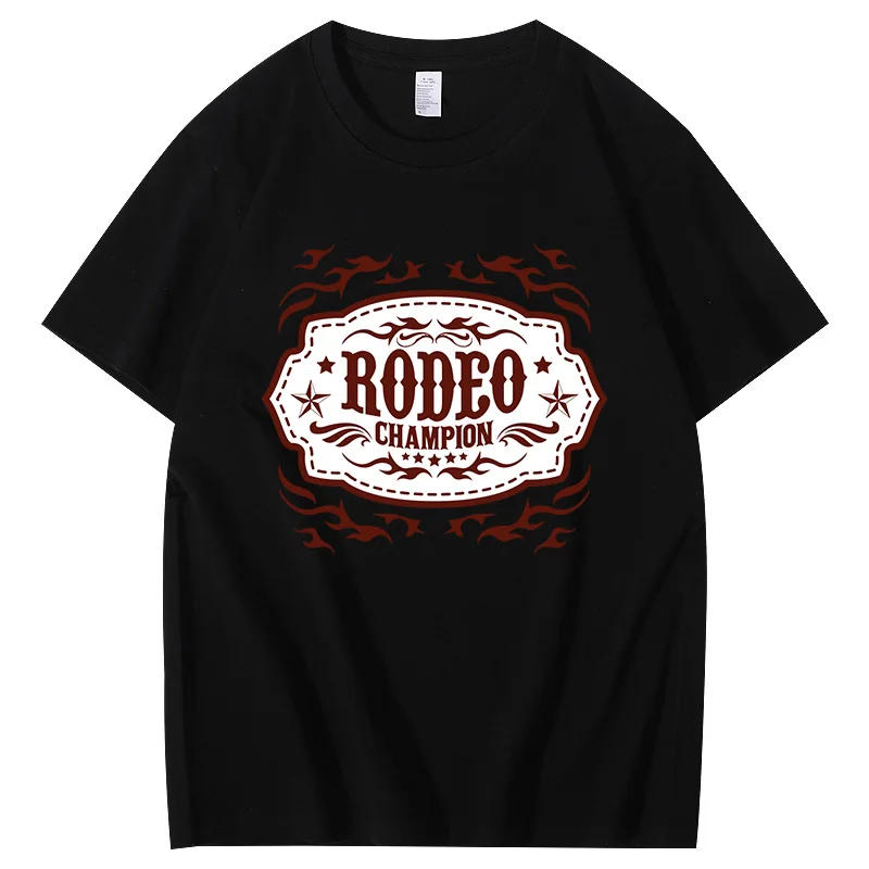 Camiseta de Algodón 100% Estilo Western Rodeo para Hombre y Mujer, Diseño Gráfico Vintage Vaquero Country