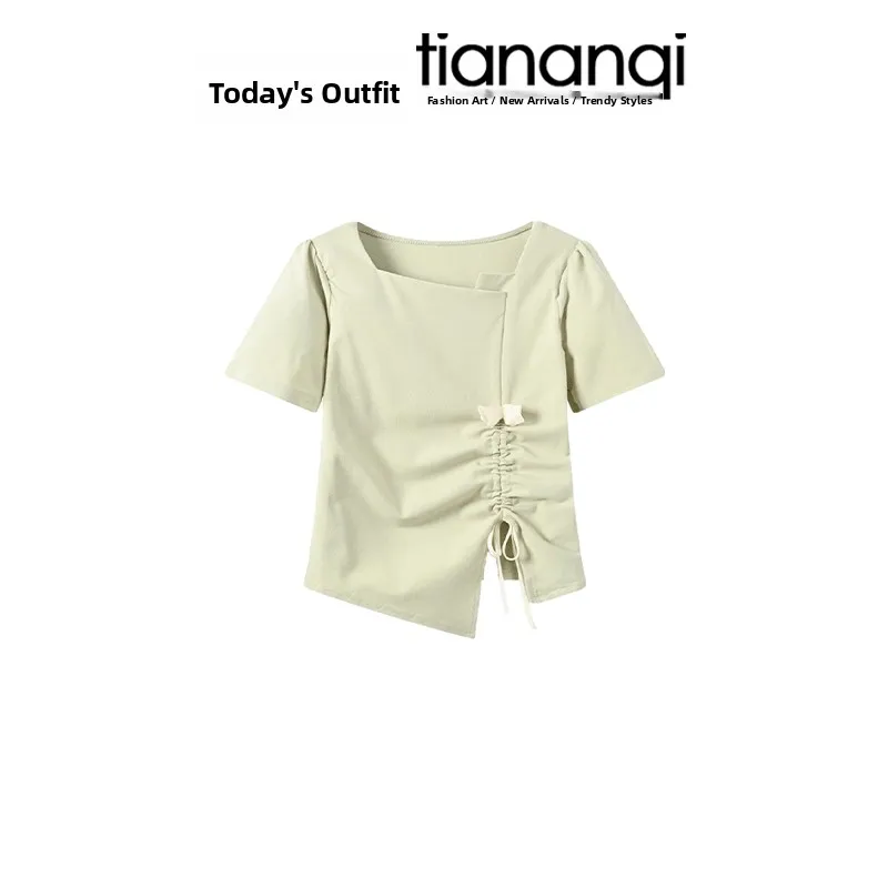 Estate anti-età coreano Sle Sweet ort Sve T-shirt a vita alta dimagrante gonna di jeans casual set da due pezzi Faion da donna