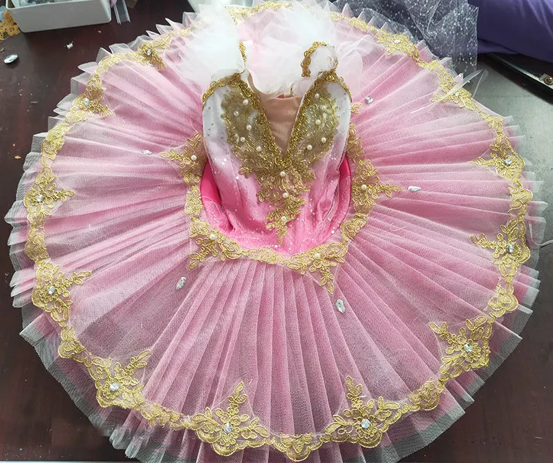 

Розовое балетное платье-туту, профессиональное балетное платье для девочек, детская одежда для выступлений, костюмы для балерин, женские балетные костюмы для девочек