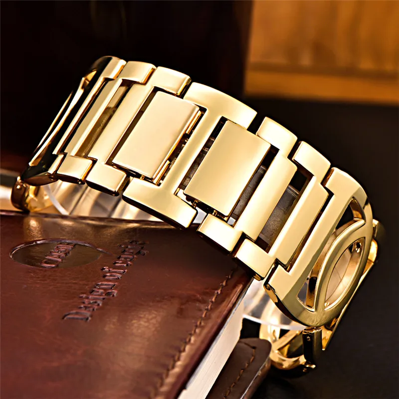 Mulheres grande marca original xinew 6438 relógios senhoras casual dourado luxo pulseiras de quartzo relógio relogios femininos moda 2024