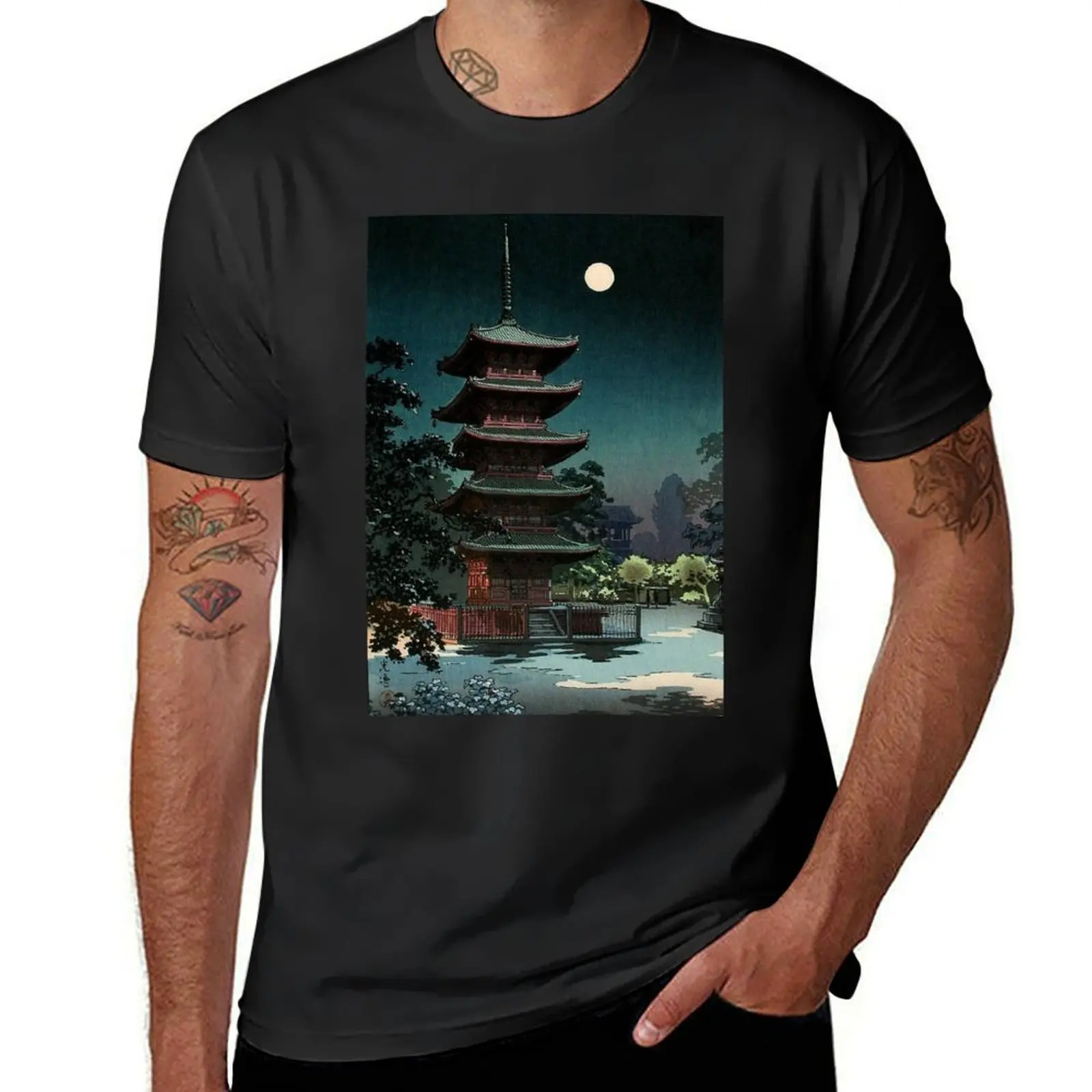 

Asakusa Kinryuzan Temple Tsuchiya Koitsu T-Shirt summer top plus size tops men t shirts