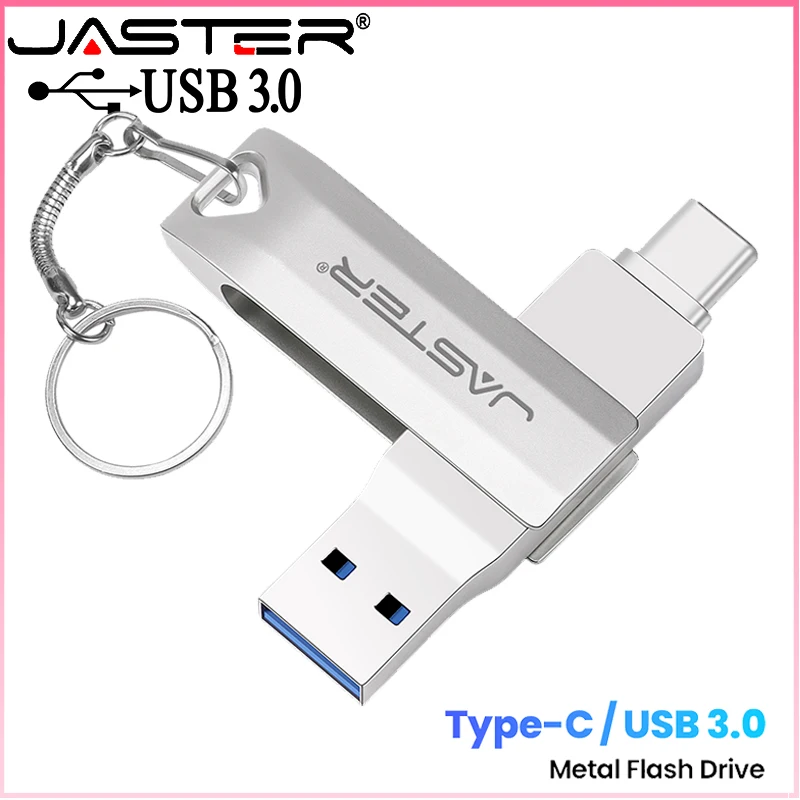 Hot Selling USB-C Flash Pendrive 256GB 128GB TYPE-C Mini 2 IN 1 Metal Waterproof USB3.0 Flash Drive for Fast Photo Transfer 64GB