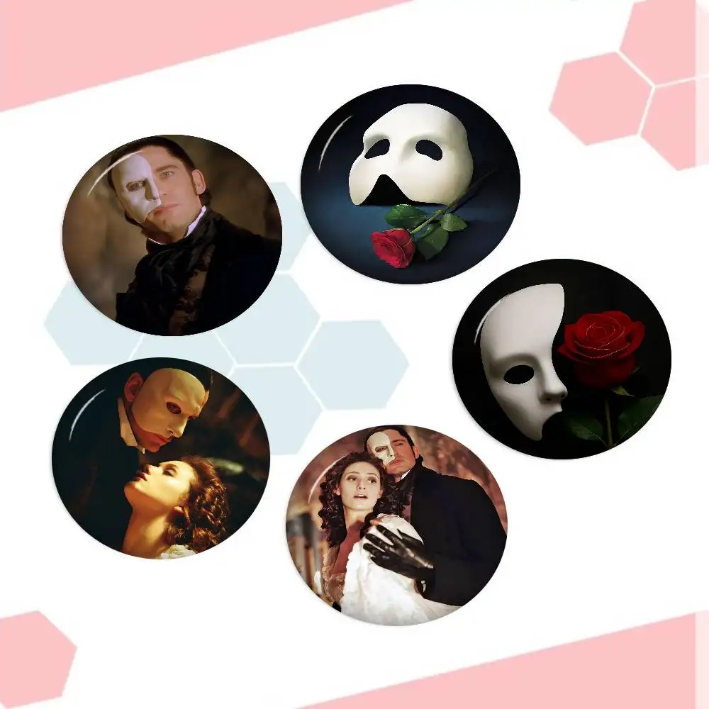 T-The Phantom Of The Opera Cute Anime Figure Icon Badge Handmade Tinplate Brooch For Backpack Clothes Chest Ornament Gifts