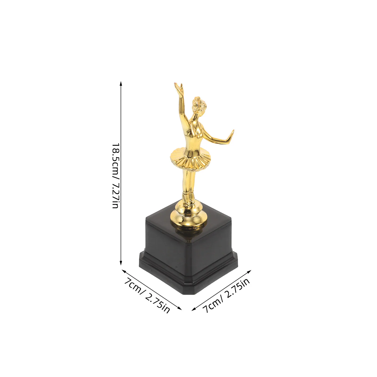 Gold Dance Competition Trophy Cup 9.5 Inch X 2.8 Inch Premium Non-Metal Trophy Award for Adults Ballet Cheer Events School