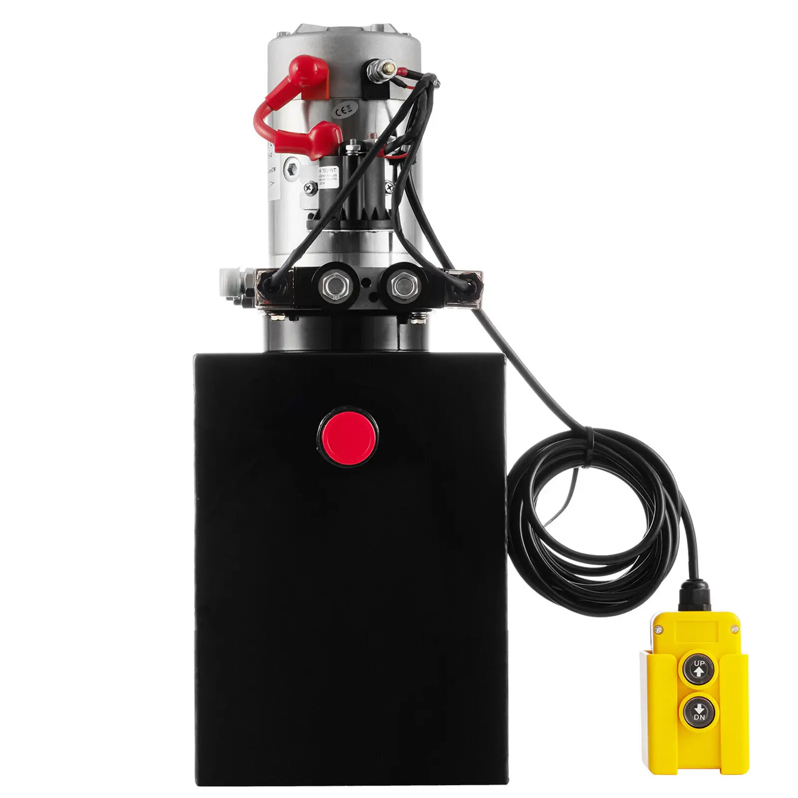 Bomba hidráulica de 8 quartos, bomba de reboque, 12v dc, unidade de energia hidráulica de ação única, 3200 psi, pressão de alívio máxima, levantamento de carro