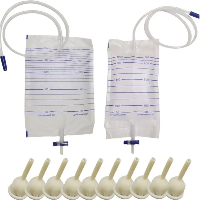 12Pcs Male External Catheter Sterilized Latex Catheter Incontinence Urinary Catheter Urine Collector Elder