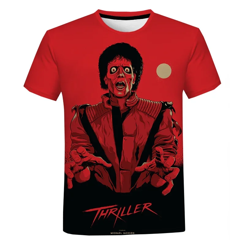 3D Print Michael Jackson T-shirt chłopcy/dziewczęta moda casualowe w stylu Streetwear t-shirty męskie ubrania oversize