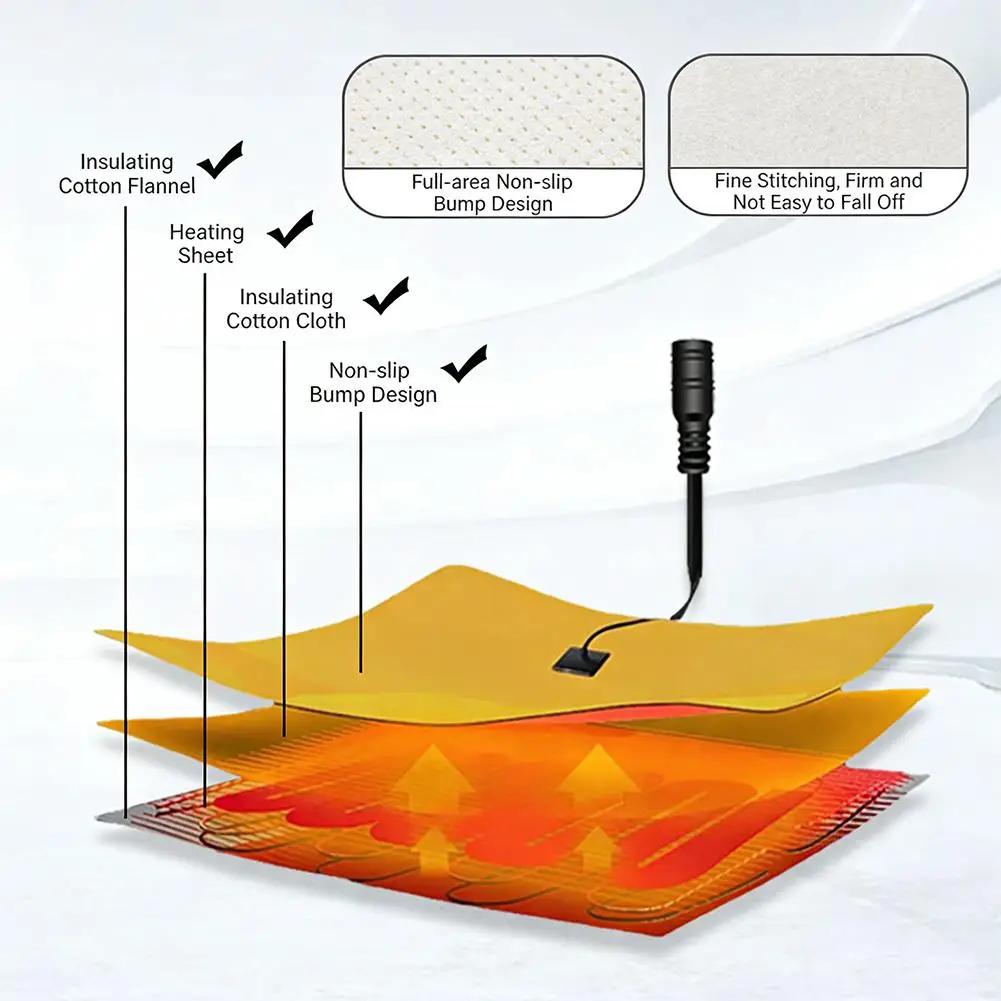 Smart Heated Handlebar Covers USB Powered 3-Level Temp Control Split-Type Magic Tape Heating Pads Anti-Freeze Motorcycle Winter