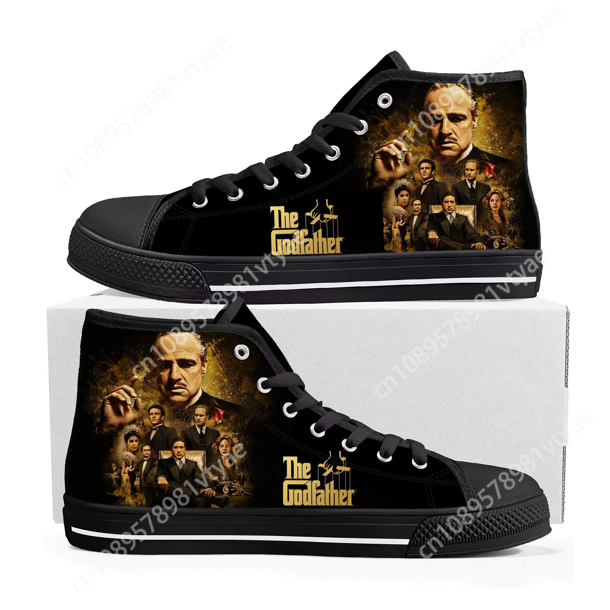 The Godfather Hot Movie High Top Sneakers Mens Womens Teenager High Quality Canvas Sneaker Casual Couple Shoes Custom Shoe