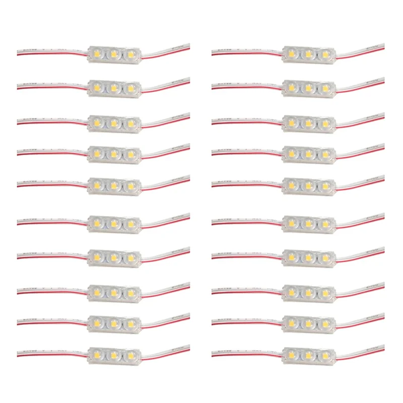 20 stks SMD LED Module Verlichting IP67 Waterdicht 3 LED Back Lights DC12V 1.5 W Spiegel Licht Led Module Green-B91B