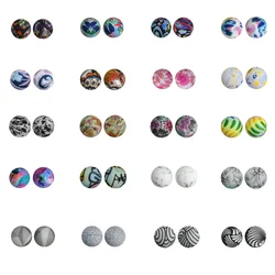 50pcs 15mm New Thread Marbling Pattern Food Grade Silicone Beads DIY Making Bracelet Key Ring Keychain Accessories