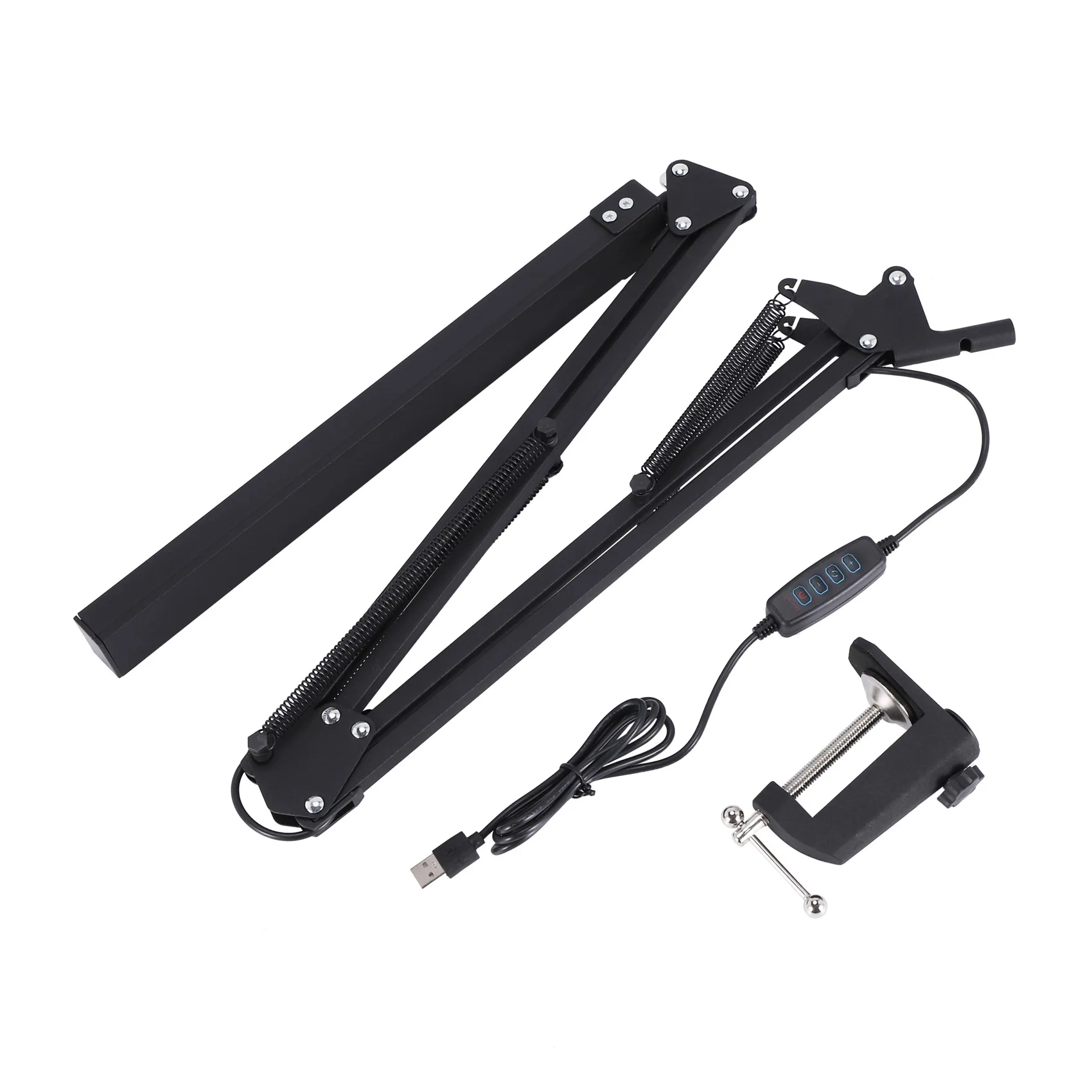 ABUP-LED Desk Lamp With Clamp,Adjustable Swing Arm Desk Lamp,Modern Architect Table Lamp For Study/Reading/Office/Work(Black)