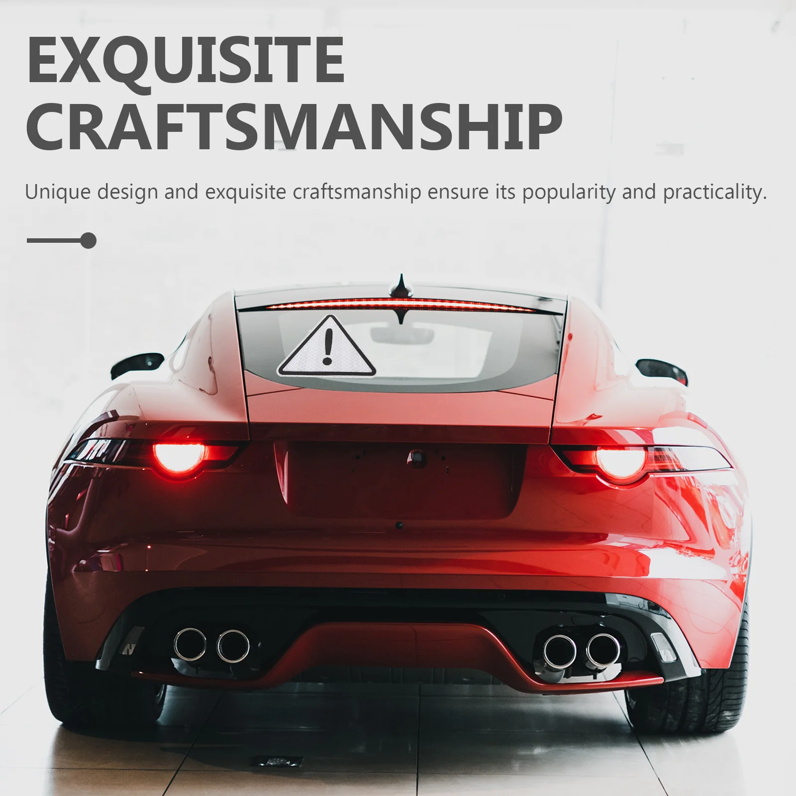 1 مجموعة ملصقات عاكسة سلامة السيارة وضوح عالية 300 متر انعكاس قوي ليلة القيادة علامات التحذير للسيارات النافذة الخلفية