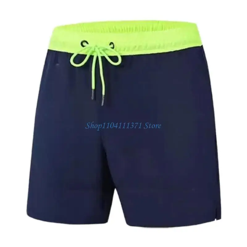 P9FC Men's Swim Shorts with Pocket Quick Dry Athletic Swim Trunks Board Shorts Swimming Trunks Adjustable Waist for Surfing