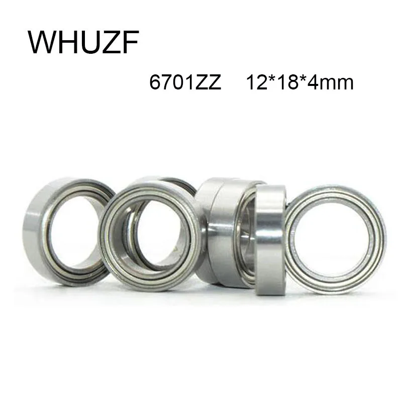 

Free Shipping 10pcs 6701ZZ Bearing ABEC-1 12x18x4 mm Thin wall section 6701 ZZ Ball Bearings 61701ZZ 6701Z