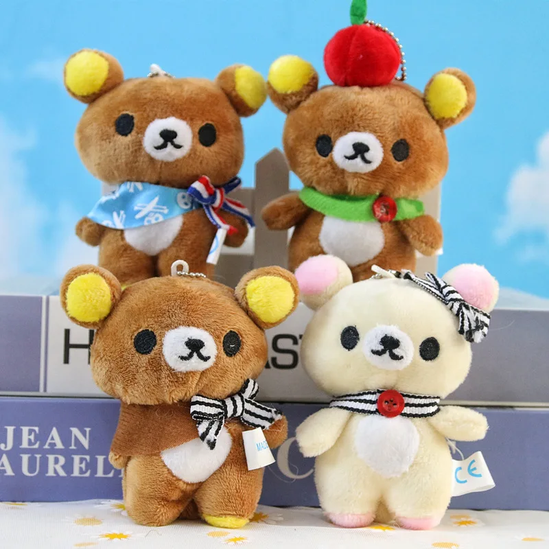 Nuova sciarpa Rilakkuma peluche bambola Kawaii Anime marrone orso Pelcuhe farcito orso giocattoli coppia carina giocattolo ragazza come regali