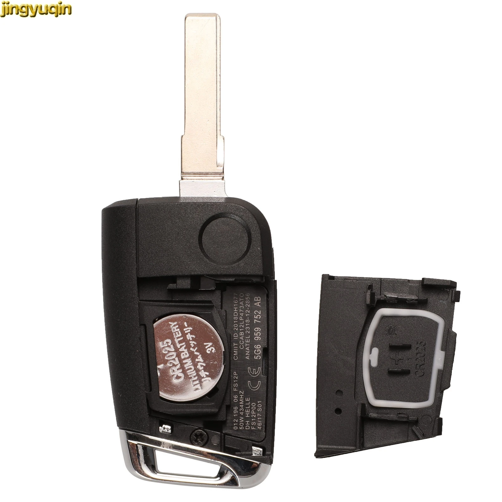 Jingyuqin Keyless-go/Semi-smart Car Key 434MHz MQB ID48 For VW Seat Golf 7 MK7 Touran Polo Tiguan 5G6959752AB BB 6V0959752D/Q